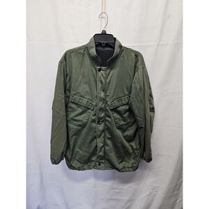 Vtg Military Green Chemical Protective Suit Jacket 8415-00-177-5007 Mens Sz Sm